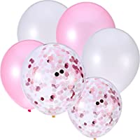 Los mejores  - Jovitec 30 Piezas 12 Pulgadas de Globos de Látex Globos con Confeti para Decoración de Fiesta de Boda Cumpleaños (Blanco…